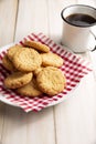 Crunchy cookies and coffee