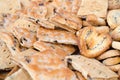 Crunchy fresh salted biscuits Royalty Free Stock Photo
