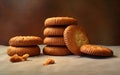 Crunchy Gourmet Biscuit with Savory Texture. Generative AI