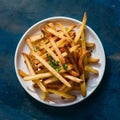 Crunchy gourmet french fries, a delectable and indulgent snack