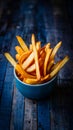 Crunchy gourmet french fries, a delectable and indulgent snack