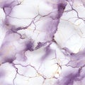 Crunchy Lavender Stone: A Stunning White Marble Pattern With Purple And Gold Colors Royalty Free Stock Photo