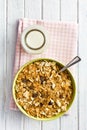 Crunchy muesli in bowl Royalty Free Stock Photo