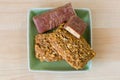 Crunchy peanut butter Energy bar with protein, coconut chocolate flavor, minerals