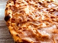 Crunchy Pizza with ham and cheese Royalty Free Stock Photo