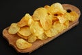 Crunchy Potato Chips Ready to Eat Royalty Free Stock Photo