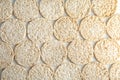 Crunchy rice cakes on white wooden background Royalty Free Stock Photo