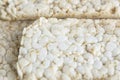 Crunchy Rice Waffles Closeup as Background