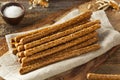 Crunchy Salty Pretzel Rods Royalty Free Stock Photo