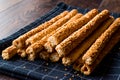 Crunchy Salty Pretzel Stick Crackers with Sesame