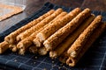 Crunchy Salty Pretzel Stick Crackers with Sesame