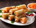 A crunchy spring roll, but replace the filling with assorted candies and sweets.