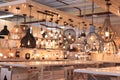 Cruquius, the Netherlands - July 31st 2021: lighting department in hardware store