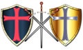 Crusader Shields and Swords Royalty Free Stock Photo