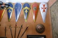 Crusader swords and shields Toledo Royalty Free Stock Photo