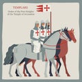 Crusader Templars. Three Knight Riders