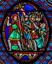 Crusaders - Stained Glass in Cathedral of Tours, France