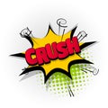 Crush crash comic book text pop art