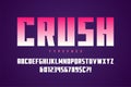 Crush display font design, alphabet, typeface, letters