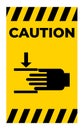 Crush hazard Mind your hands Sign Royalty Free Stock Photo