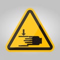 Crush hazard Mind your hands Sign Royalty Free Stock Photo