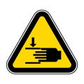 Crush hazard Mind your hands Sign Royalty Free Stock Photo
