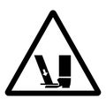 Crush Hazard Symbol Sign, Vector Illustration, Isolate On White Background Label .EPS10