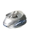 Crushed aluminium can Royalty Free Stock Photo