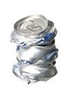 Crushed Aluminium Cans Royalty Free Stock Photo