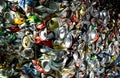 Crushed aluminum cans Royalty Free Stock Photo