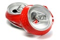 Crushed beverage cans Royalty Free Stock Photo