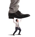 Crushed by boss Royalty Free Stock Photo