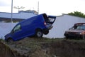 Crushed cars in flooding Varna,Bulgaria June 19th