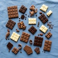 And crushed chocolate bits add texture to the display, offering a Royalty Free Stock Photo