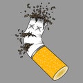 Crushed cigarette