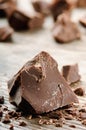 Crushed dark chocolate Royalty Free Stock Photo