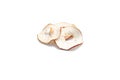 Crushed dried apples on white background Royalty Free Stock Photo