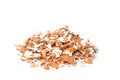 Crushed eggshells in close-up Royalty Free Stock Photo