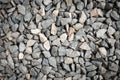 Crushed gravel stone on the ground texture background Royalty Free Stock Photo