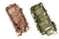 Crushed green eyeshadow isolated on white Royalty Free Stock Photo