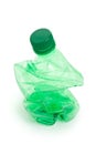 Crushed Green Water Bottle Royalty Free Stock Photo