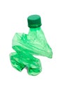 Crushed Green Water Bottle Royalty Free Stock Photo