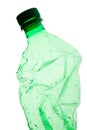 Crushed Green Water Bottle Royalty Free Stock Photo