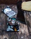 Crushed Hard Disk Drive Royalty Free Stock Photo