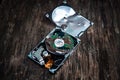 Crushed Hard Disk Drive Royalty Free Stock Photo
