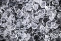 Crushed ice background, top view Royalty Free Stock Photo