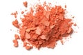 Crushed orange blush eyeshadow broken make up Royalty Free Stock Photo