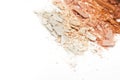 Crushed powder bronzer blush on white background Royalty Free Stock Photo