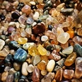 Crushed rock close up. Small rocks ground. Royalty Free Stock Photo