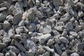 Crushed rock close up. stone road building material gravel texture Royalty Free Stock Photo